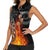 Personalised Aotearoa Darts Women Sleeveless Polo Shirt Maori Koru Flaming Dartboard