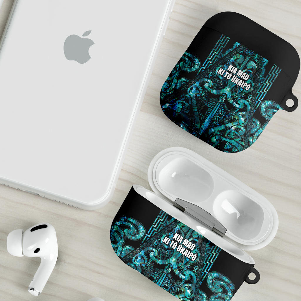 Maori Language Week AirPods Case Kia Mau Ki To Ukaipo Paua Shell Color LT14 - Polynesian Pride