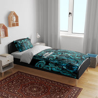 Maori Language Week Bedding Set Kia Mau Ki To Ukaipo Paua Shell Color LT14 - Polynesian Pride