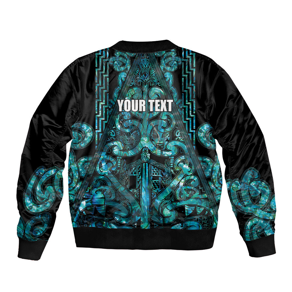 Maori Language Week Personalised Bomber Jacket Kia Mau Ki To Ukaipo Paua Shell Color LT14 - Polynesian Pride