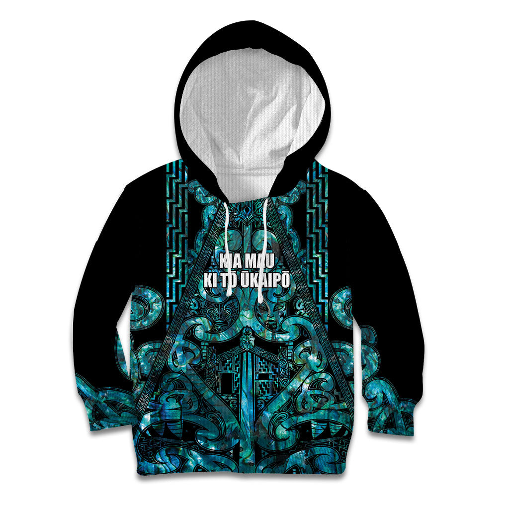 Maori Language Week Personalised Kid Hoodie Kia Mau Ki To Ukaipo Paua Shell Color LT14 Hoodie Turquoise - Polynesian Pride