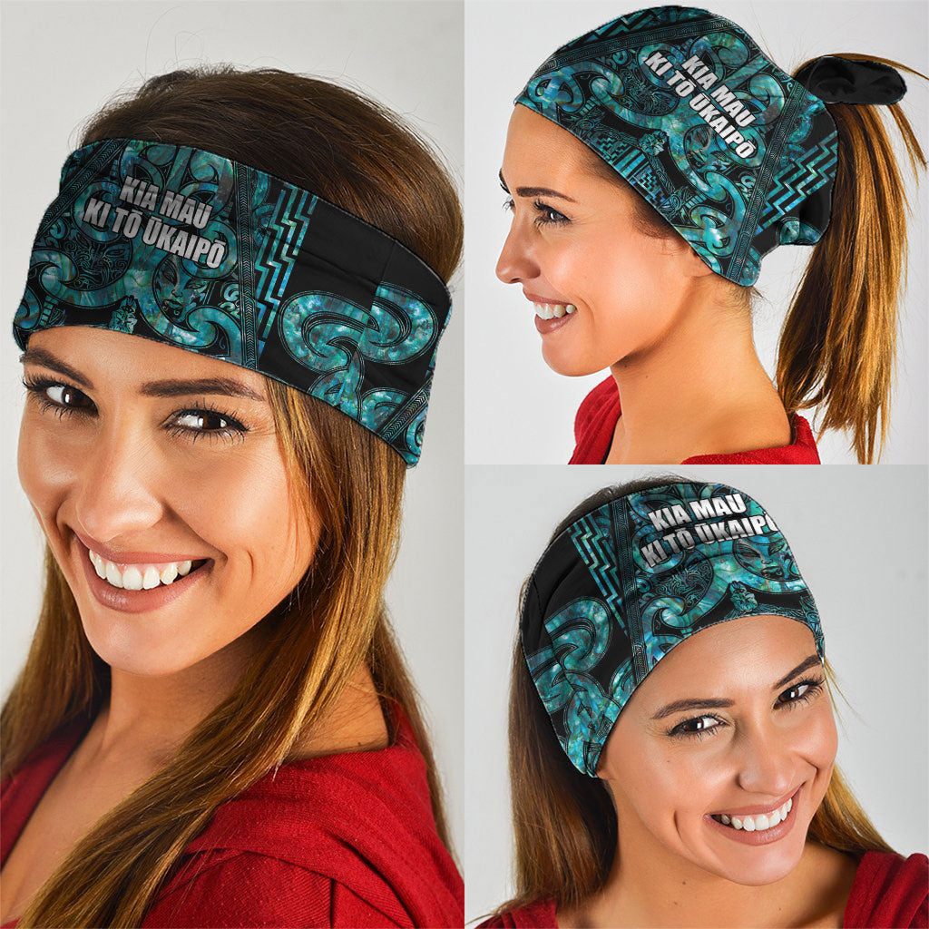 Maori Language Week Neck Gaiter Kia Mau Ki To Ukaipo Paua Shell Color LT14 - Polynesian Pride