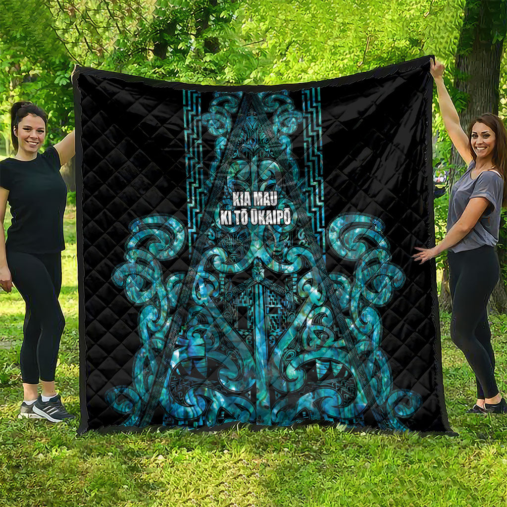 Maori Language Week Quilt Kia Mau Ki To Ukaipo Paua Shell Color LT14 - Polynesian Pride
