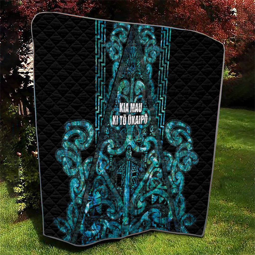 Maori Language Week Quilt Kia Mau Ki To Ukaipo Paua Shell Color LT14 - Polynesian Pride