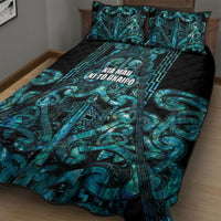 Maori Language Week Quilt Bed Set Kia Mau Ki To Ukaipo Paua Shell Color LT14 - Polynesian Pride