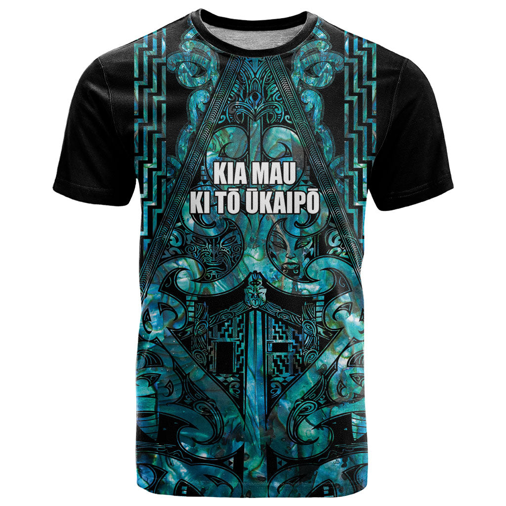 Maori Language Week Personalised T Shirt Kia Mau Ki To Ukaipo Paua Shell Color LT14 Turquoise - Polynesian Pride