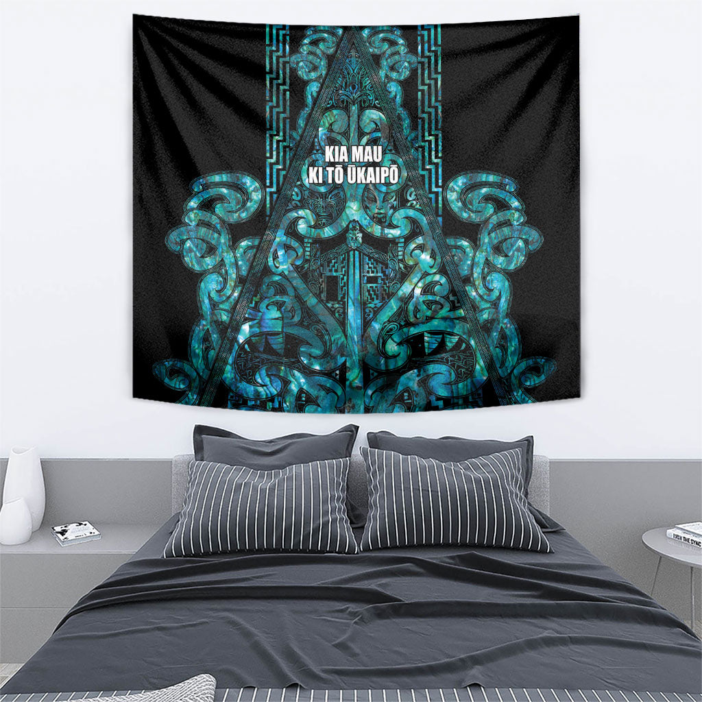 Maori Language Week Tapestry Kia Mau Ki To Ukaipo Paua Shell Color LT14 - Polynesian Pride