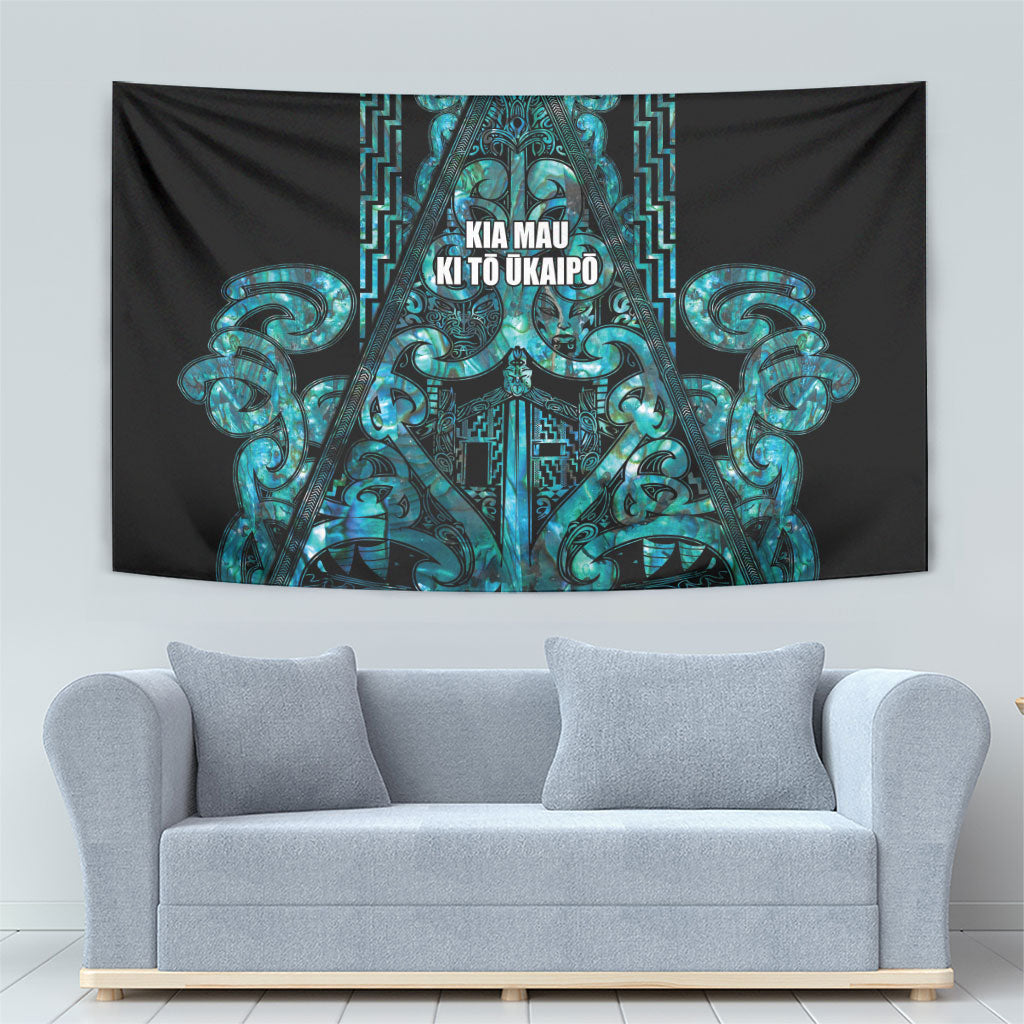Maori Language Week Tapestry Kia Mau Ki To Ukaipo Paua Shell Color LT14 - Polynesian Pride