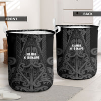 Maori Language Week Laundry Basket Kia Mau Ki To Ukaipo Grey Color LT14 - Polynesian Pride