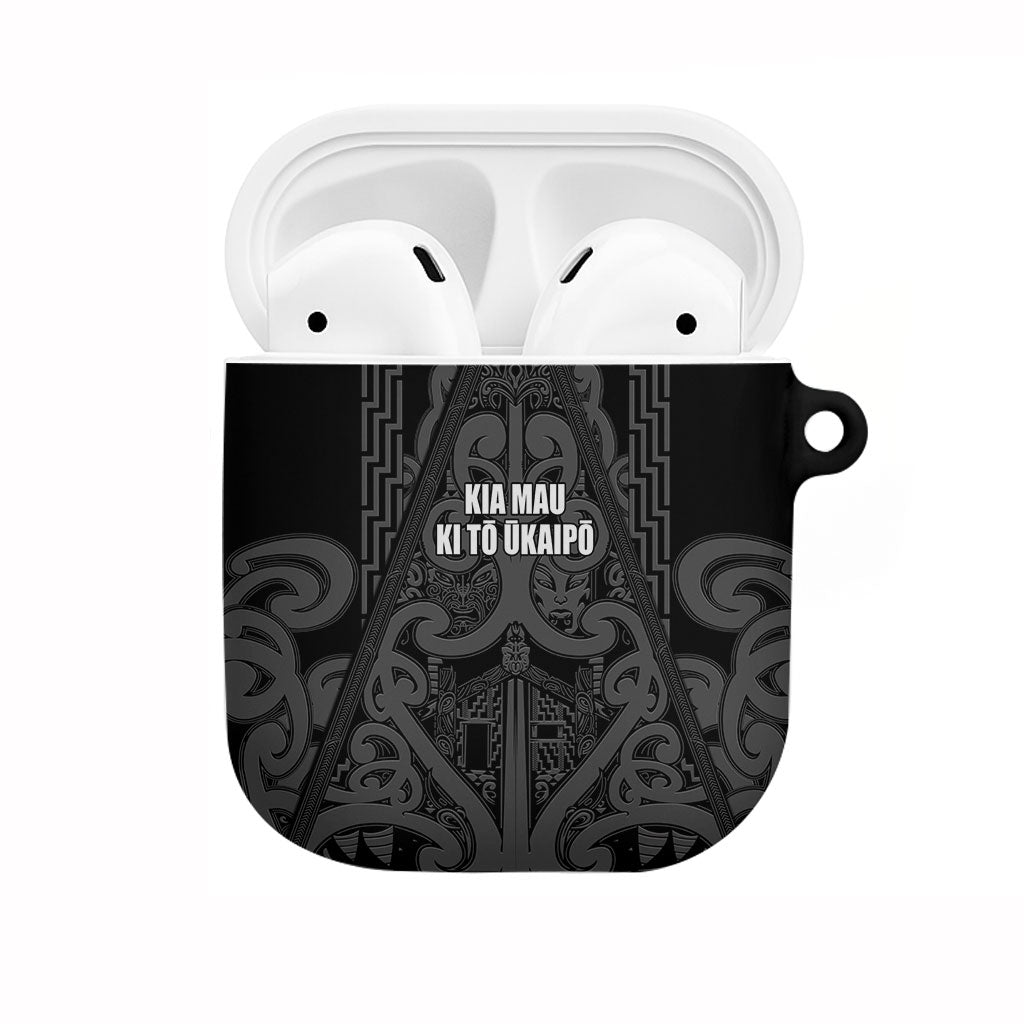 Maori Language Week AirPods Case Kia Mau Ki To Ukaipo Grey Color LT14 Grey - Polynesian Pride