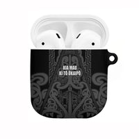 Maori Language Week AirPods Case Kia Mau Ki To Ukaipo Grey Color LT14 Grey - Polynesian Pride