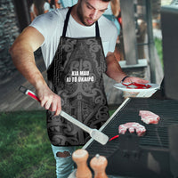 Maori Language Week Apron Kia Mau Ki To Ukaipo Grey Color LT14 - Polynesian Pride
