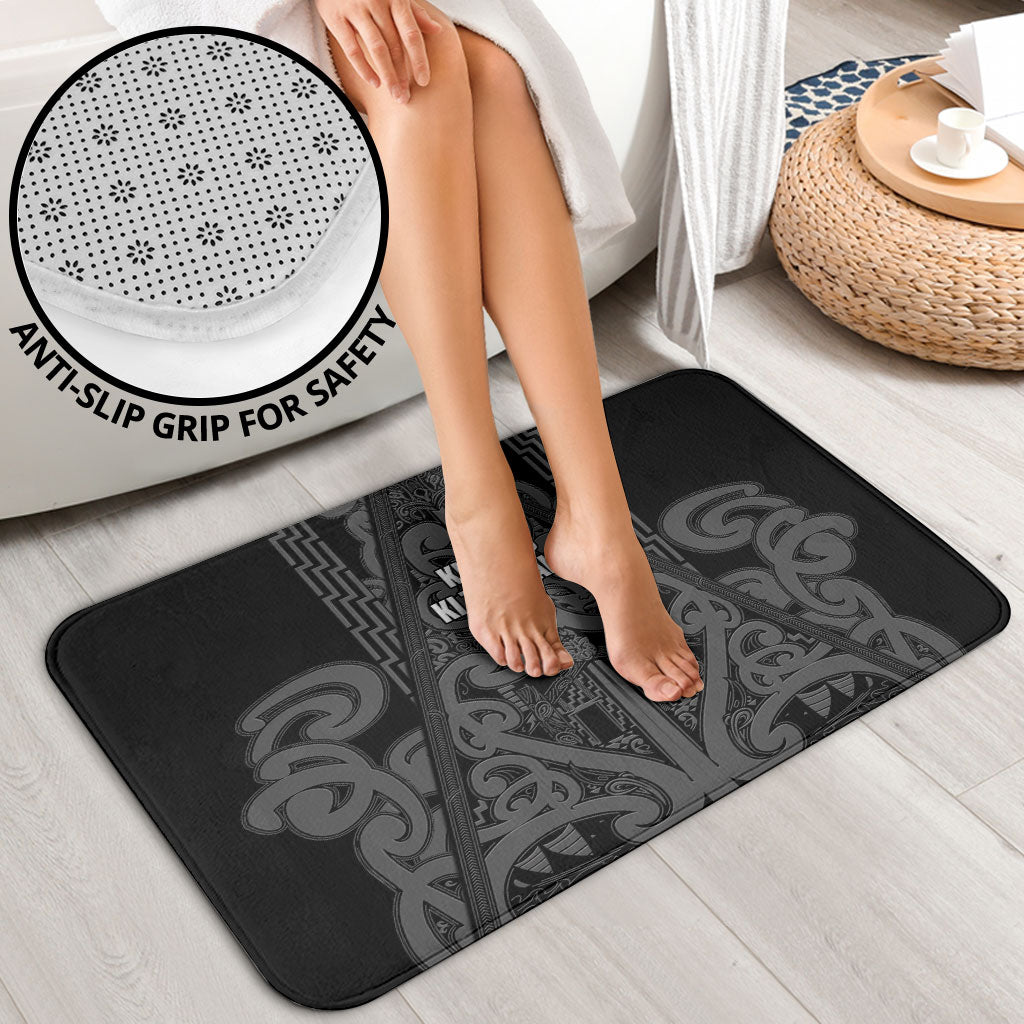 Maori Language Week Bathroom Set Kia Mau Ki To Ukaipo Grey Color LT14 - Polynesian Pride