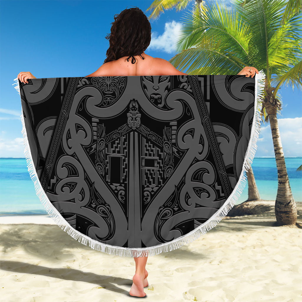 Maori Language Week Beach Blanket Kia Mau Ki To Ukaipo Grey Color LT14 - Polynesian Pride