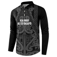 Maori Language Week Personalised Button Sweatshirt Kia Mau Ki To Ukaipo Grey Color LT14 - Polynesian Pride