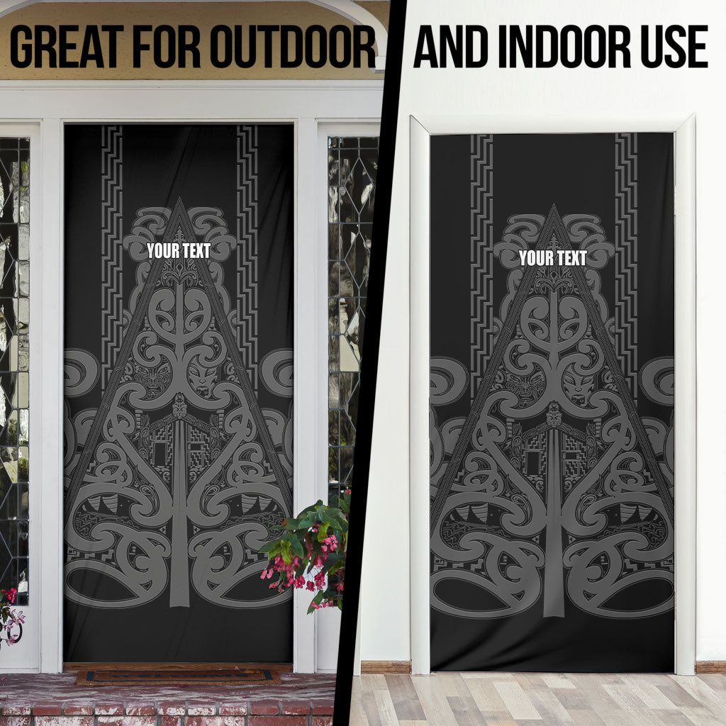 Maori Language Week Personalised Door Cover Kia Mau Ki To Ukaipo Grey Color LT14 - Polynesian Pride