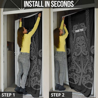 Maori Language Week Personalised Door Cover Kia Mau Ki To Ukaipo Grey Color LT14 - Polynesian Pride