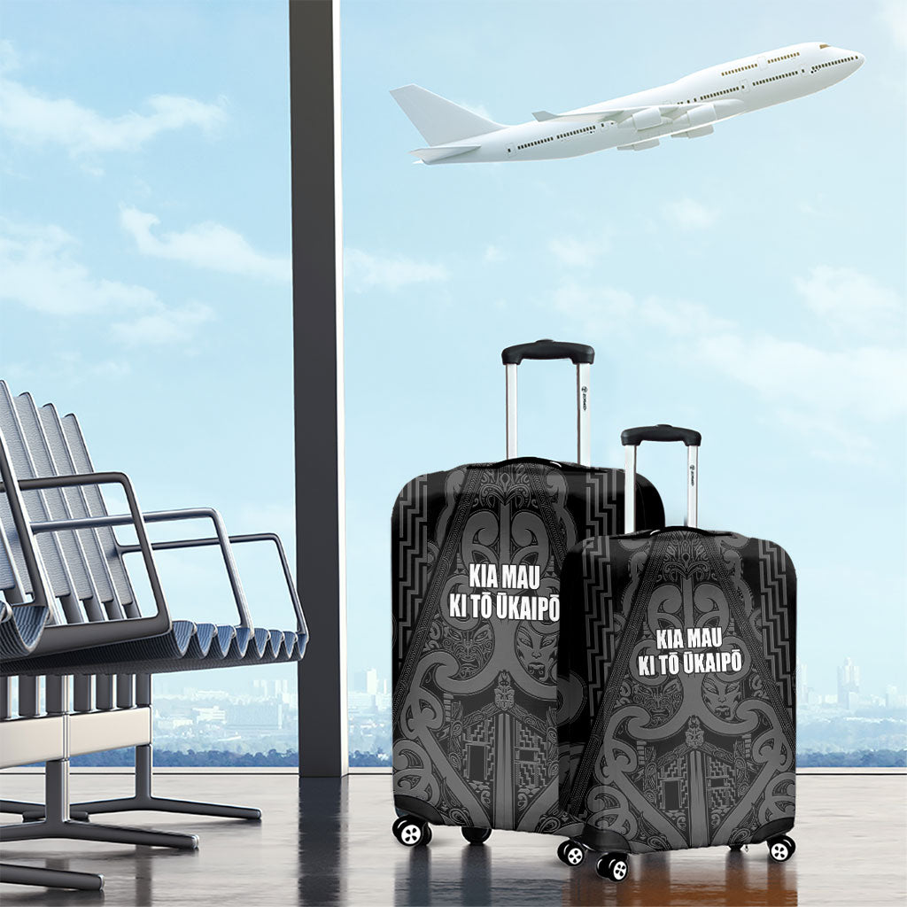 Maori Language Week Luggage Cover Kia Mau Ki To Ukaipo Grey Color LT14 - Polynesian Pride