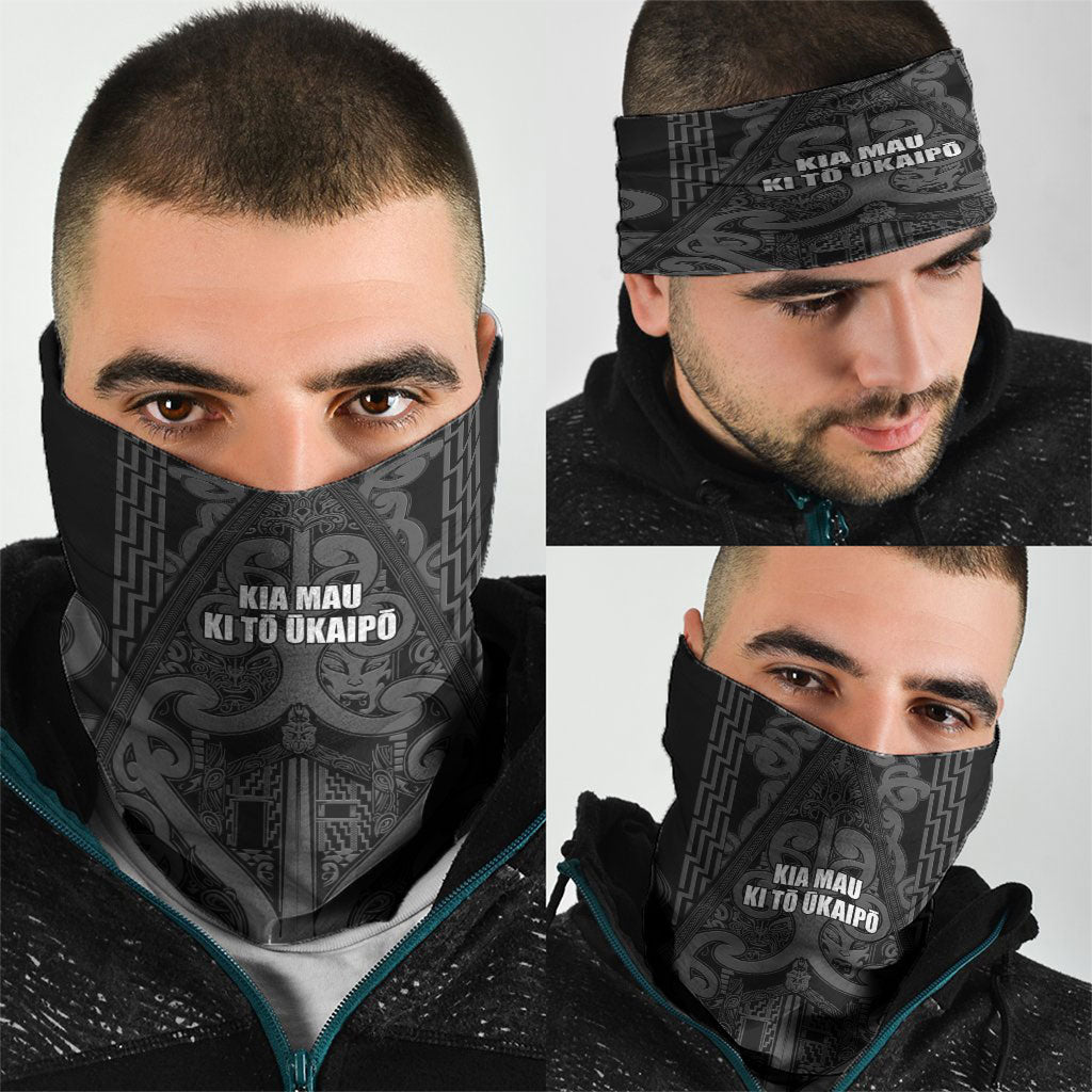 Maori Language Week Neck Gaiter Kia Mau Ki To Ukaipo Grey Color LT14 - Polynesian Pride