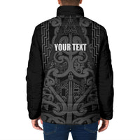 Maori Language Week Personalised Padded Jacket Kia Mau Ki To Ukaipo Grey Color LT14 - Polynesian Pride