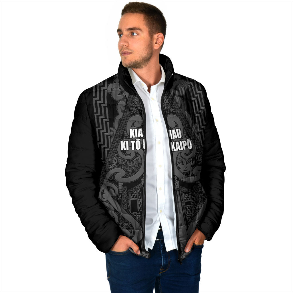 Maori Language Week Personalised Padded Jacket Kia Mau Ki To Ukaipo Grey Color LT14 - Polynesian Pride