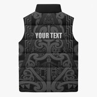 Maori Language Week Personalised Sleeveless Puffer Jacket Kia Mau Ki To Ukaipo Grey Color LT14 - Polynesian Pride