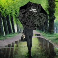 Maori Language Week Umbrella Kia Mau Ki To Ukaipo Grey Color LT14 - Polynesian Pride