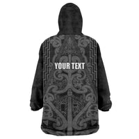 Maori Language Week Personalised Wearable Blanket Hoodie Kia Mau Ki To Ukaipo Grey Color LT14 - Polynesian Pride