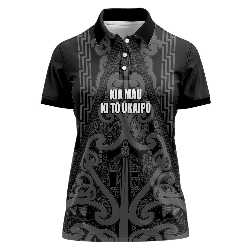 Maori Language Week Personalised Women Polo Shirt Kia Mau Ki To Ukaipo Grey Color LT14 Female Grey - Polynesian Pride