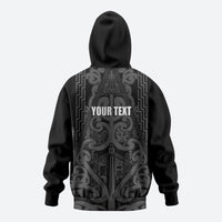 Maori Language Week Personalised Zip Hoodie Kia Mau Ki To Ukaipo Grey Color LT14 - Polynesian Pride