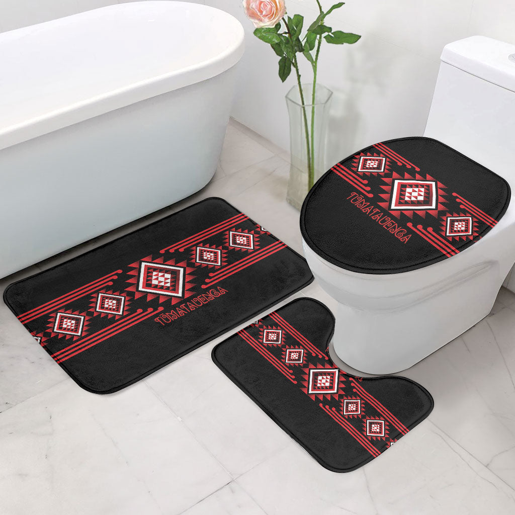 Aotearoa Atua Tumatauenga Bathroom Set Maori God Of War Taniko Motifs LT14 - Polynesian Pride