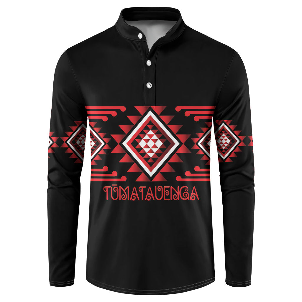 Aotearoa Atua Tumatauenga Personalised Button Sweatshirt Maori God Of War Taniko Motifs