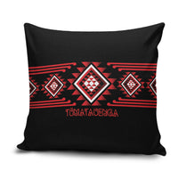 Aotearoa Atua Tumatauenga Pillow Cover Maori God Of War Taniko Motifs LT14 Red - Polynesian Pride