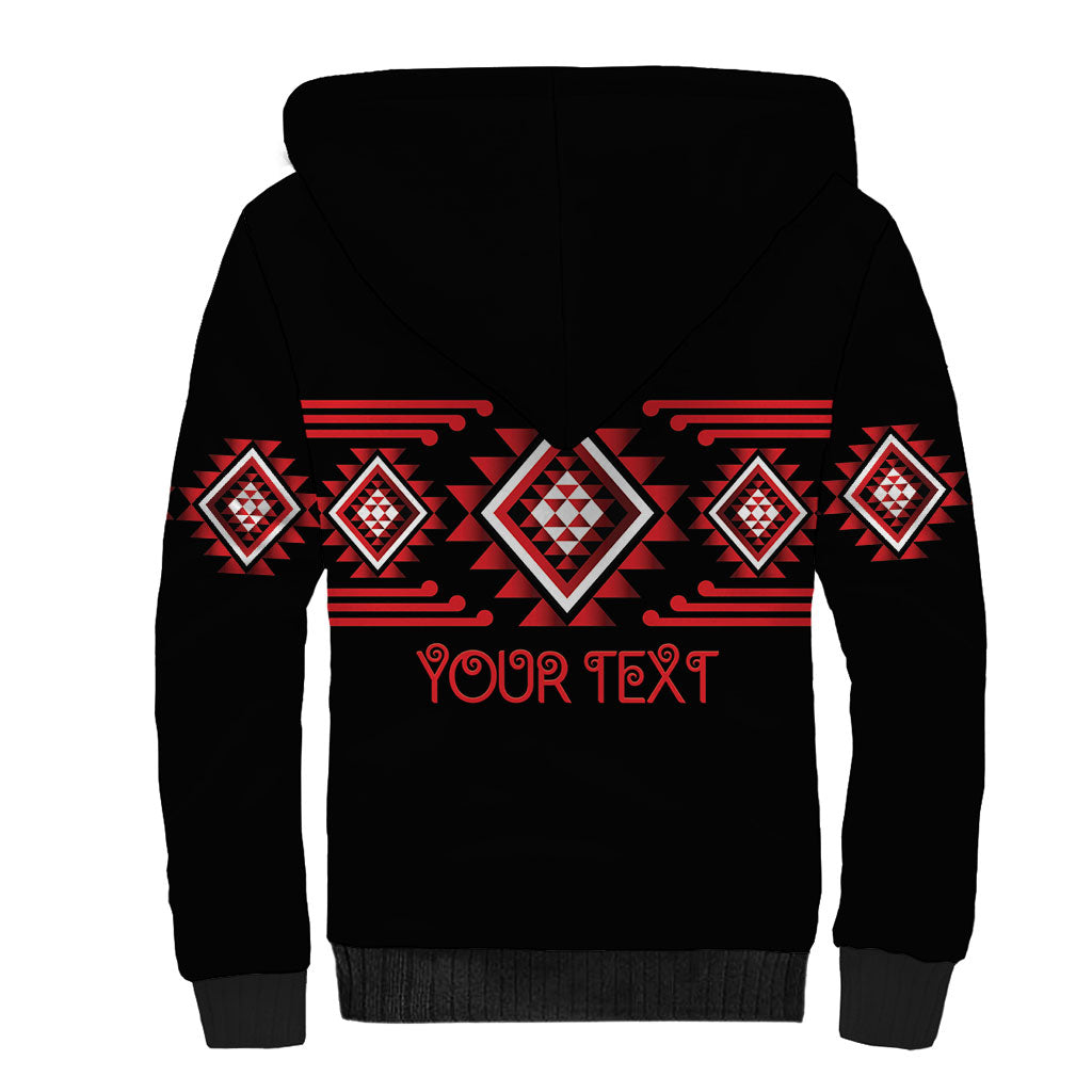 Aotearoa Atua Tumatauenga Personalised Sherpa Hoodie Maori God Of War Taniko Motifs LT14 - Polynesian Pride