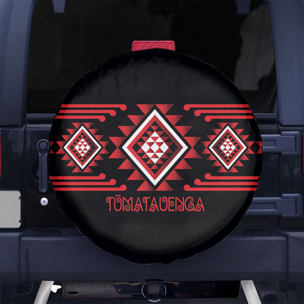 Aotearoa Atua Tumatauenga Spare Tire Cover Maori God Of War Taniko Motifs