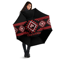 Aotearoa Atua Tumatauenga Umbrella Maori God Of War Taniko Motifs LT14 - Polynesian Pride