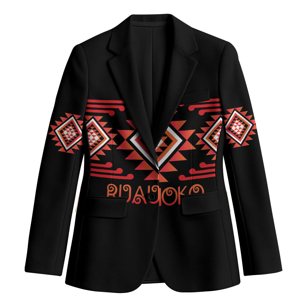 Aotearoa Atua Ruaumoko Personalised Blazer Maori Powerful God Taniko Motifs LT14 Unisex Orange - Polynesian Pride