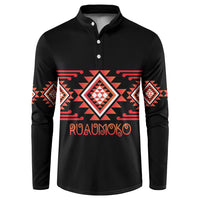 Aotearoa Atua Ruaumoko Personalised Button Sweatshirt Maori Powerful God Taniko Motifs LT14 Orange - Polynesian Pride