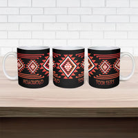 Aotearoa Atua Ruaumoko Personalised Ceramic Mug Maori Powerful God Taniko Motifs LT14 - Polynesian Pride