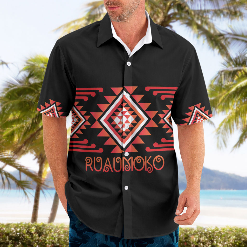 Aotearoa Atua Ruaumoko Personalised Hawaiian Shirt Maori Powerful God Taniko Motifs LT14 - Polynesian Pride