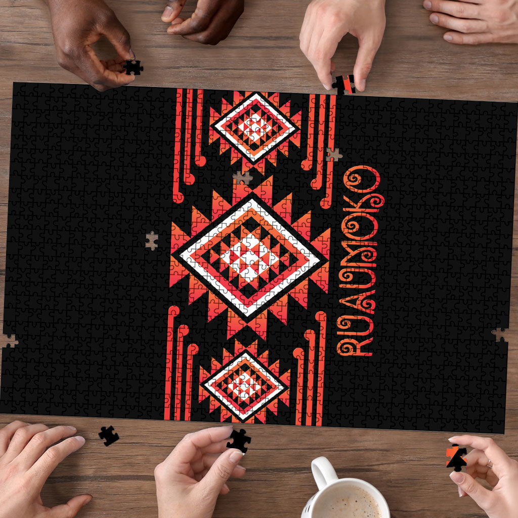 Aotearoa Atua Ruaumoko Puzzle Maori Powerful God Taniko Motifs LT14 - Polynesian Pride