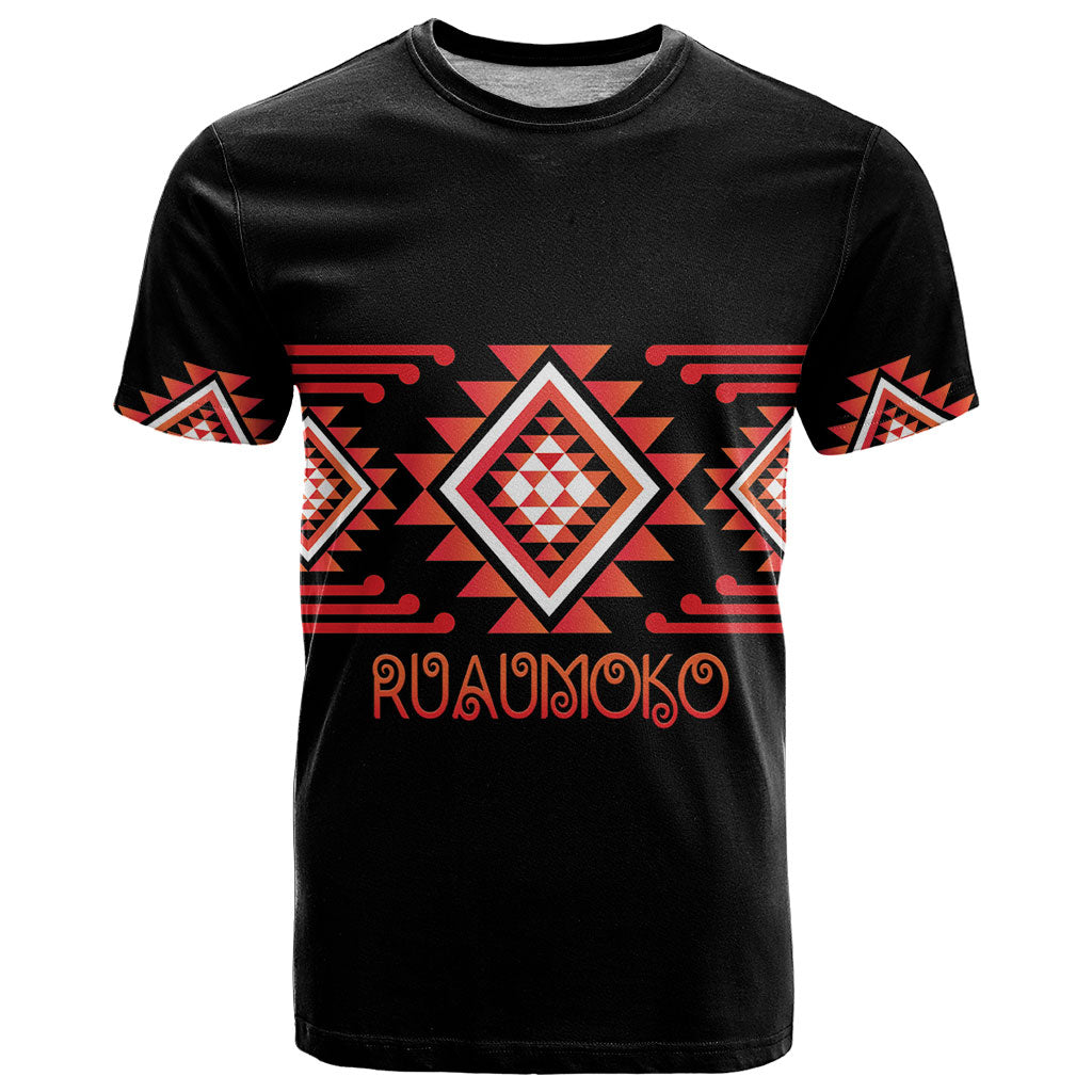 Aotearoa Atua Ruaumoko Personalised T Shirt Maori Powerful God Taniko Motifs LT14 Orange - Polynesian Pride
