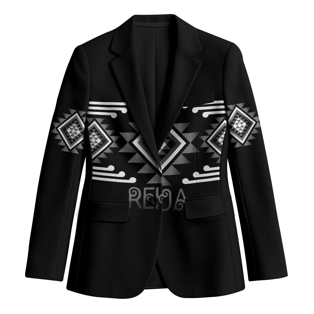 Aotearoa Atua Rehua Personalised Blazer Maori God Of Healing Taniko Motifs LT14 Unisex Grey - Polynesian Pride