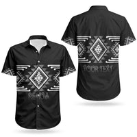 Aotearoa Atua Rehua Personalised Couples Matching Short Sleeve Bodycon Dress and Hawaiian Shirt Maori God Of Healing Taniko Motifs LT14 - Polynesian Pride