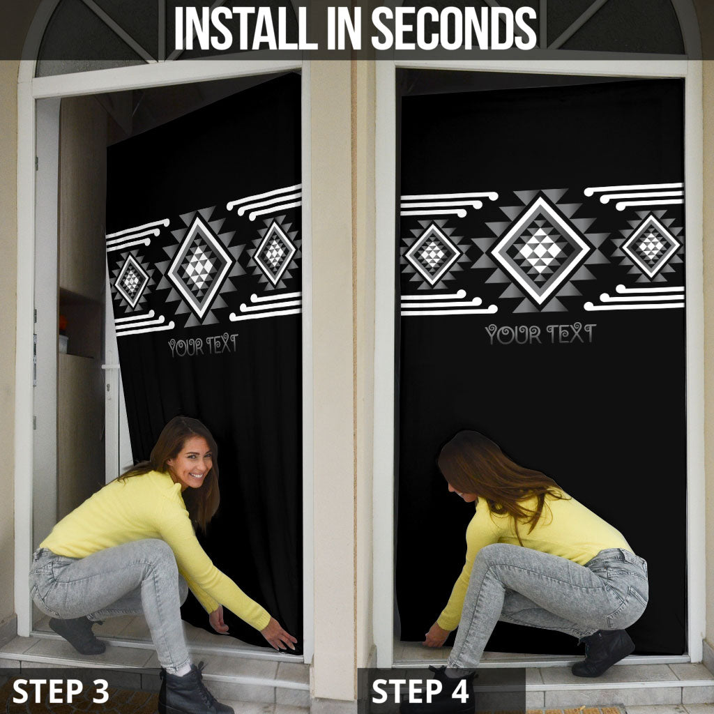 Aotearoa Atua Rehua Personalised Door Cover Maori God Of Healing Taniko Motifs LT14 - Polynesian Pride