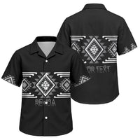 Aotearoa Atua Rehua Personalised Family Matching Summer Maxi Dress and Hawaiian Shirt Maori God Of Healing Taniko Motifs LT14 Son's Shirt Grey - Polynesian Pride