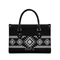 Aotearoa Atua Rehua Leather Bag Maori God Of Healing Taniko Motifs LT14 - Polynesian Pride