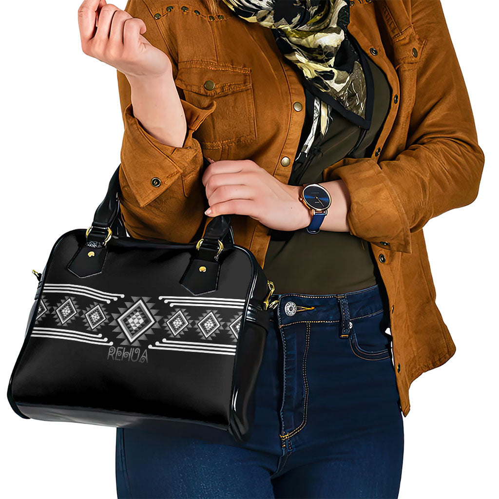 Aotearoa Atua Rehua Shoulder Handbag Maori God Of Healing Taniko Motifs LT14 - Polynesian Pride