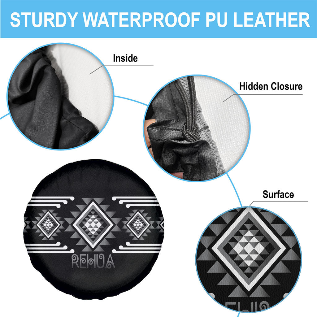 Aotearoa Atua Rehua Spare Tire Cover Maori God Of Healing Taniko Motifs LT14 - Polynesian Pride