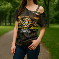 Aotearoa Atua Mahuika Personalised Cross Shoulder Shirt Maori Goddess Of Fire Taniko Motifs LT14 - Polynesian Pride